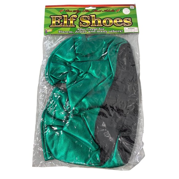 Forum Novelties Elf Shoes One Size Adults Metallic Jester Costume Accessory NEW - Picture 1 of 6